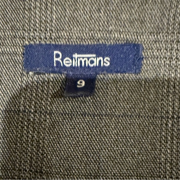 Reitmans Dress Gray Plaid Sheath Midi Square Neck Sleeveless Women’s Size 9 - Picture 12 of 13